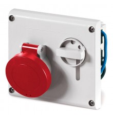 Розетка скрытой уст. с механической блокировкой и верхним расположением разъема IP44 16А 3P+E 400В  DIS4001686  DKC