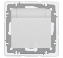 Розетка Intro Accent 6-209-01 , 2P+E Schuko с крышкой штор., 16А-250В, IP44, СУ, AL/CU, белый   Б0063553  Intro