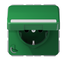 Штепсельная розетка SCHUKO 16A 250V~ с полем для надписи и защитой от влажности; зеленая  CD1520BFNAKLGN  Jung