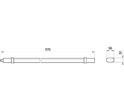 Светильник линейный светодиодный   SPP-31-18-6K-M 18Вт 6500К 1890лм IP65 570х50х32 матовый  Б0065342  ЭРА