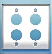 FP-IE-U-4-SL Панель лицевая для 4-х промышленных модулей, IP67, нержавеющая сталь  46281  Hyperline