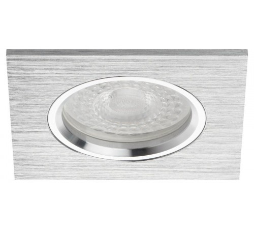 Светильник точечный встраиваемый под лампу KL57 50Вт MR16 серебро алюминиевый  Б0017254  ЭРА
