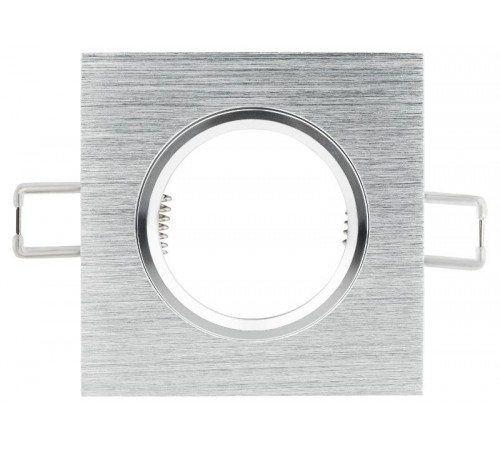 Светильник точечный встраиваемый под лампу KL57 50Вт MR16 серебро алюминиевый  Б0017254  ЭРА
