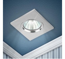 Светильник точечный встраиваемый под лампу KL57 50Вт MR16 серебро алюминиевый  Б0017254  ЭРА