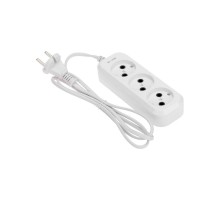 Удлинитель 3 гнезда, 1,5м, 2х0,75мм, б/з, белый  13-4205  PROconnect