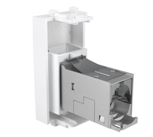 Компьютерная розетка "Белое облако" "Avanti" RJ-45 модульная,кат. 5е экран , 1 мод  4400361  DKC