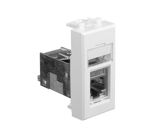 Компьютерная розетка "Белое облако" "Avanti" RJ-45 модульная,кат. 5е экран , 1 мод  4400361  DKC