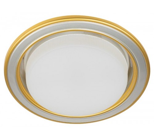 Светильник точечный встраиваемый под лампу KL35 13Вт GX53 сатин никель/золото  Б0017631  ЭРА