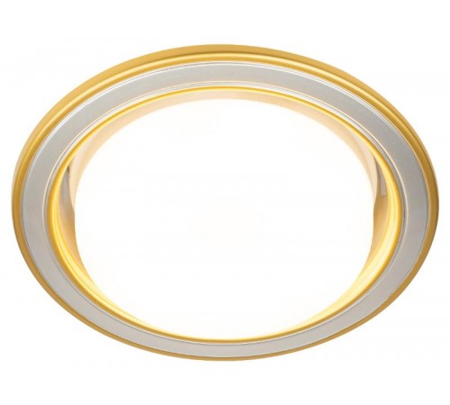 Светильник точечный встраиваемый под лампу KL35 13Вт GX53 сатин никель/золото  Б0017631  ЭРА