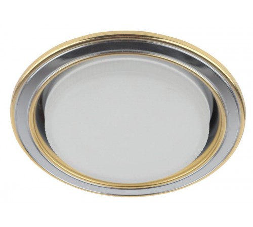 Светильник точечный встраиваемый под лампу KL35 13Вт GX53 сатин никель/золото  Б0017631  ЭРА