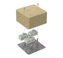 Коробка огнестойкая разветвительная для кабель-канала 40-0460-FR6.0-4-6-Р Е15-Е60 RAL1001 85х85х45 (44 шт/кор) бежевая  40-0460-1001-FR6.0-4-6-Р  Пр