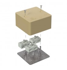 Коробка огнестойкая разветвительная для кабель-канала 40-0460-FR6.0-4-6-Р Е15-Е60 RAL1001 85х85х45 (44 шт/кор) бежевая  40-0460-1001-FR6.0-4-6-Р  Пр