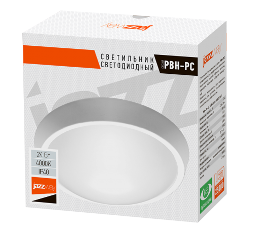 Светильник светодиодный пылевлагозащищенный для ЖКХ ДБП PBH - PC- RA 24W 1800Lm 4000K WHITE IP65  .5020788  Jazzway