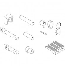 Комплект зажимов для заднего присоединения стационарного ВА50-39Про с плоскими зажимами  7003123  Контактор (Legrand)