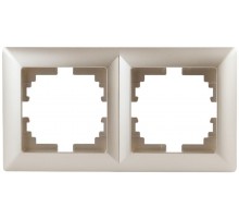 4-502-04 Intro Рамка на 2 поста, СУ, Solo, шампань  Б0043413  Intro