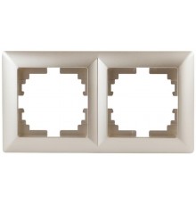 4-502-04 Intro Рамка на 2 поста, СУ, Solo, шампань  Б0043413  Intro