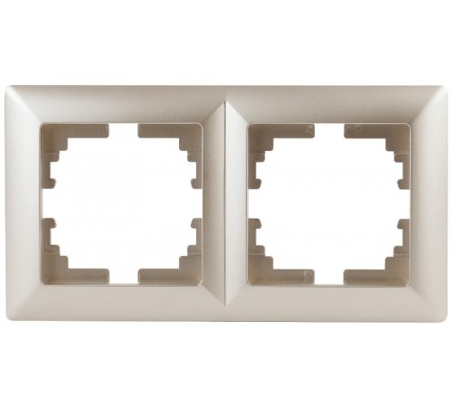 4-502-04 Intro Рамка на 2 поста, СУ, Solo, шампань  Б0043413  Intro