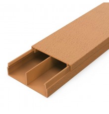 Кабель-канал бук 30х10 мм перегородкой (110 м/уп) 2-й замок  PR03.0243  Промрукав