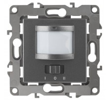 12-4103-12  Датчик движения 2-проводной, 180-240В, 200Вт, IP20, Эра12, графит  Б0031257  ЭРА