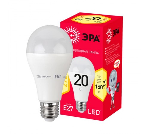 Лампа светодиодная RED LINE LED A65-20W-827-E27 R E27 20Вт груша  Б0050687  ЭРА
