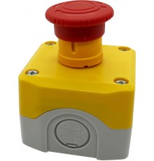 Кнопочный пост SALK178, 1 отверстие, желтый с кнопкой аварийного останова  SALK178  Systeme Electric