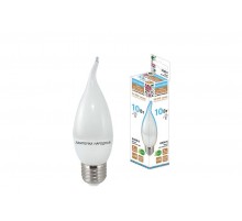 Лампа светодиодная WFС37-10 Вт-230 В -6500 К-E27 (свеча на ветру) Народная  SQ0340-1603  TDM