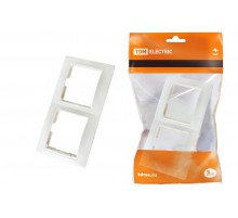 Рамка 2-х постовая горизонтальная белая "Таймыр"   SQ1814-0026  TDM