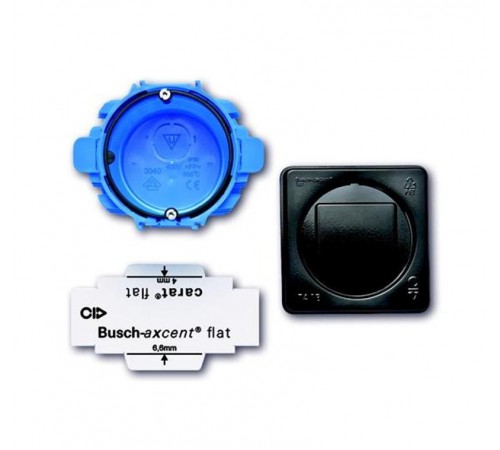 Набор монтажный Axcent Flat 1-пост, отверстие в стене D=74, глубина 60мм, 60мм, для гибсокартона  1740-0-0072   2CKA001740A0072  ABB