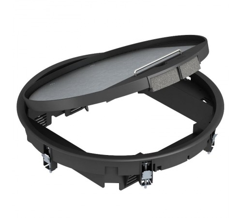 Лючок GESR9U (универсальный) 12xModul45 (полиамид,черный) (GESR9 10U 9011)  7405478  OBO Bettermann