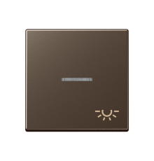 клавиша с символом "свет" с линзой, мокка  A590KO5LMO  Jung