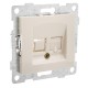Bravo Розетка телефонная RJ12, одинарная, СУ, беж  С10Т1-003  GUSI Electric