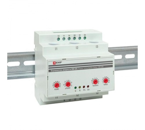 Ограничитель мощности 3-фазный ОМ-630  PROxima  rel-pl-630  EKF