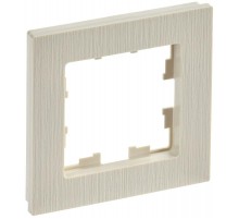 BRITE Рамка 1-ая РУ-1-Бр бежевый рифленый  BR-M12-51-K10  IEK