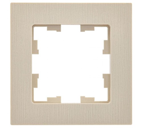BRITE Рамка 1-ая РУ-1-Бр бежевый рифленый  BR-M12-51-K10  IEK