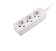Удлинитель 3 гнезда, 1.5 м, 3х0.75 мм, с/з, белый  11-7204  PROconnect