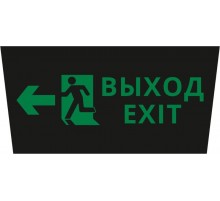 Пиктограмма ДСО-IP65 "Выход - влево черный фон"  60482DEK  DEKraft