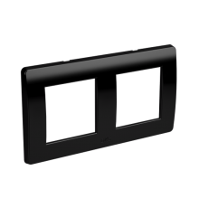 Рамка на 2+2 модуля (2-местная). черная. RAL7016  75012B  DKC
