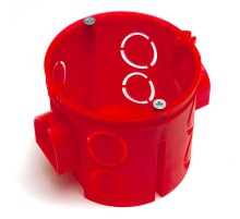 Коробка установочная углубленная 80-0510См безгалогенная (HF) 68х62 с саморезами (8шт/уп)  80-0510См  Промрукав