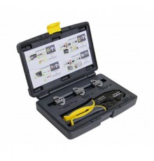 Набор в пласт. кейсе из пресс-клещей 220мм и 4 быстросм. матрицы, Тип ABCD, ПК-22БМ+, SHTOK  376202  КЭАЗ