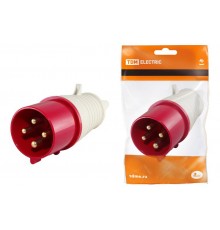 Вилка 014 3Р+РЕ 16А 380В IP44   SQ0601-0002  TDM