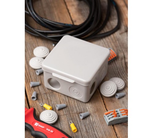 Коробка распределительная КМР-030-031 с крышкой наружная (85х85х40) 8 мембранных вводов IP54 EKF PROxima  plc-kmr-030-031  EKF