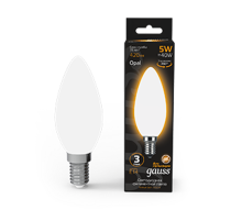 Лампа светодиодная Black LED Filament Свеча OPAL E14 5W 420lm 2700К  103201105  Gauss