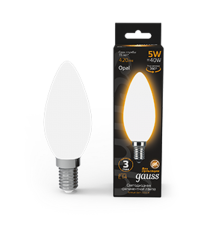 Лампа светодиодная Black LED Filament Свеча OPAL E14 5W 420lm 2700К  103201105  Gauss