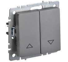 BRITE Выключатель жалюзи 10А ВС10-1-5-БрС сталь   BR-V15-0-10-K46  IEK
