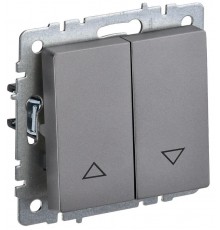 BRITE Выключатель жалюзи 10А ВС10-1-5-БрС сталь   BR-V15-0-10-K46  IEK