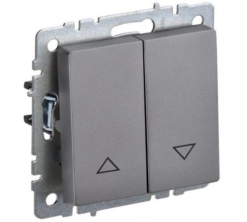 BRITE Выключатель жалюзи 10А ВС10-1-5-БрС сталь   BR-V15-0-10-K46  IEK