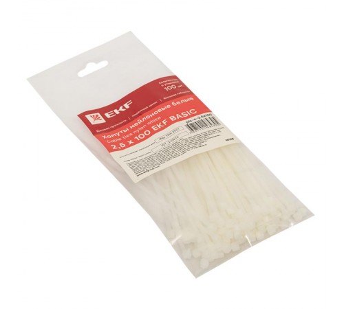 Хомут нейлоновый 2,5х100 (уп./100шт) EKF Simple  plc-c-2.5x100  EKF