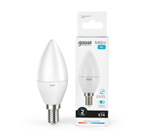 Лампа светодиодная LED 8Вт E14 220В 4100К Elementary свеча  33128  Gauss