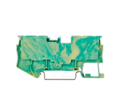 Клемма заземления, зажим push-in, 4 точки подключения, 2.5 кв.мм  VPR-2.5-QUATTRO-PE  DKC