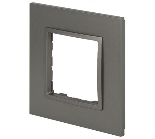Рамка для розеток и выключателей Elegance 14-5011-16 Classic, на 1 пост, титан  Б0065823  ЭРА